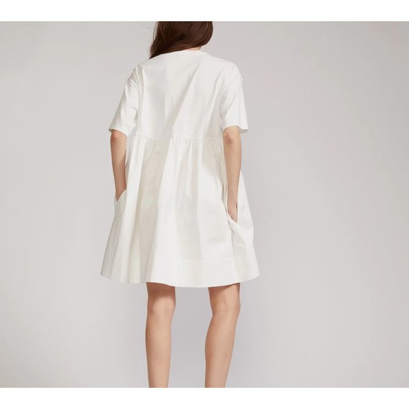 CYNTHIA ROWLEY WHITE BREE COMBO T SHIRT DRESS MEDIUM NEW NWT - Picture 2 of 11